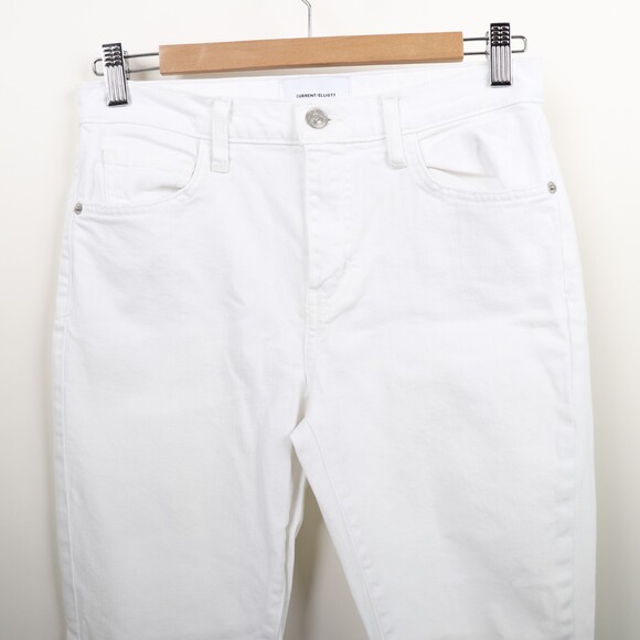 Current Elliott Distressed The 2 Years Destroyed White Skinny Jeans size 27 - Picture 6 of 10